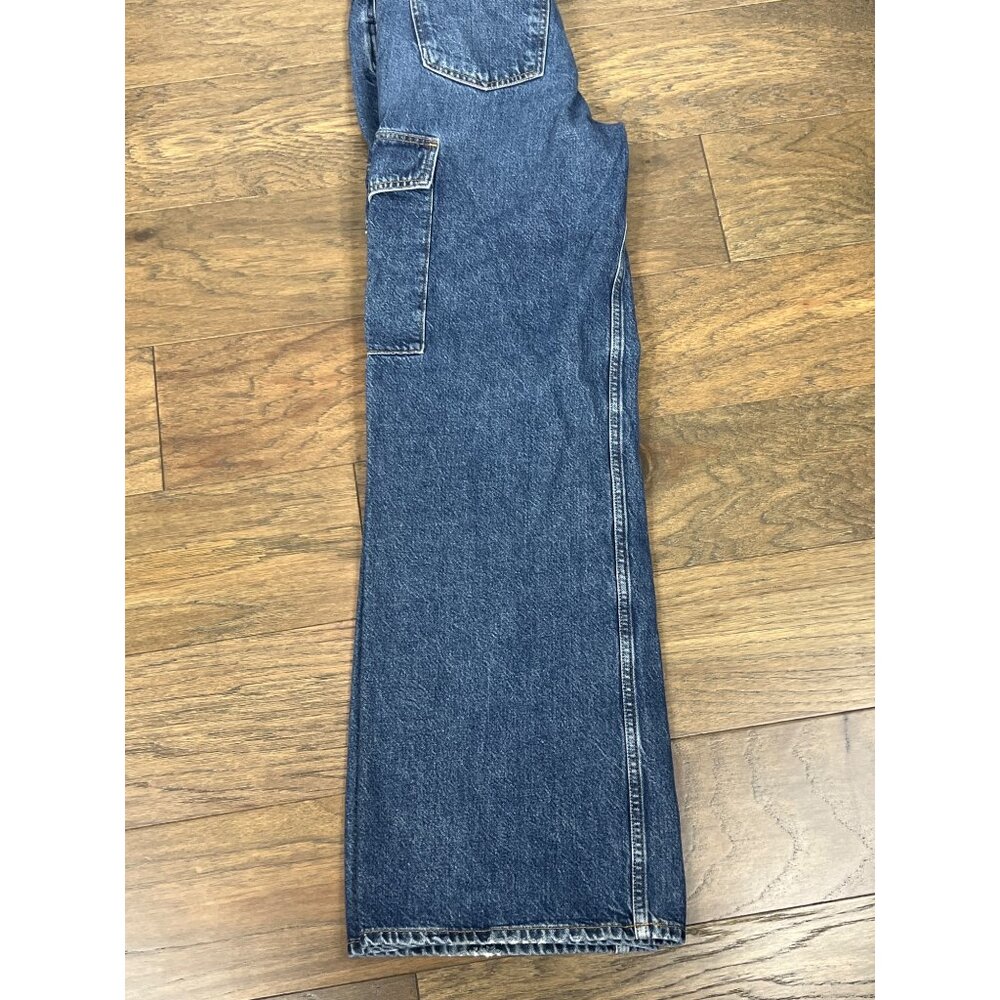 AGOLDE Los Angeles Minka Cargo Jeans Blue Size 26 EUC - Picture 2 of 6